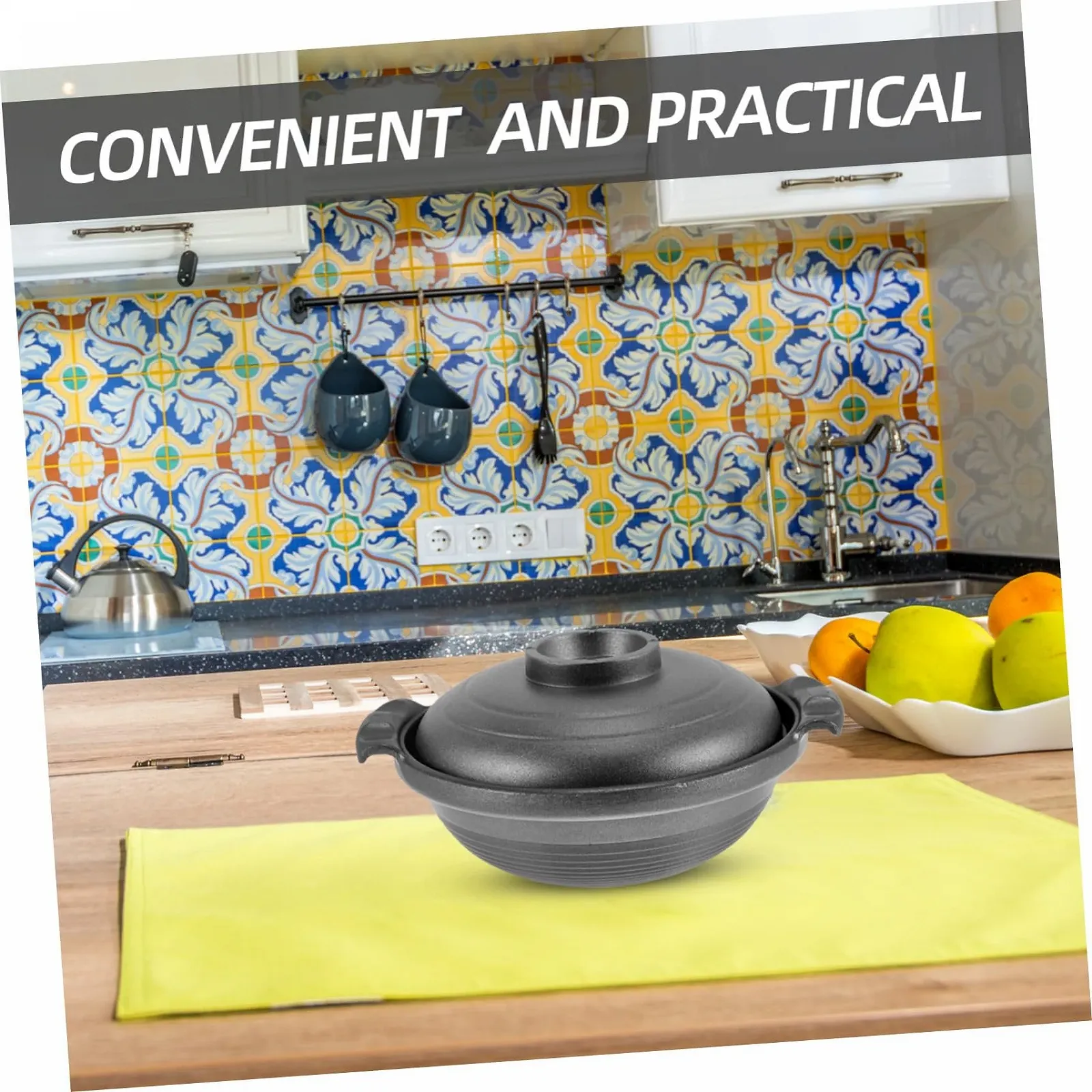 Каструля iplusmile Керамічна з кришкою для плити супова для дому, фото №5 Каструля iplusmile Керамічна з кришкою для плити супова для дому, фото №5