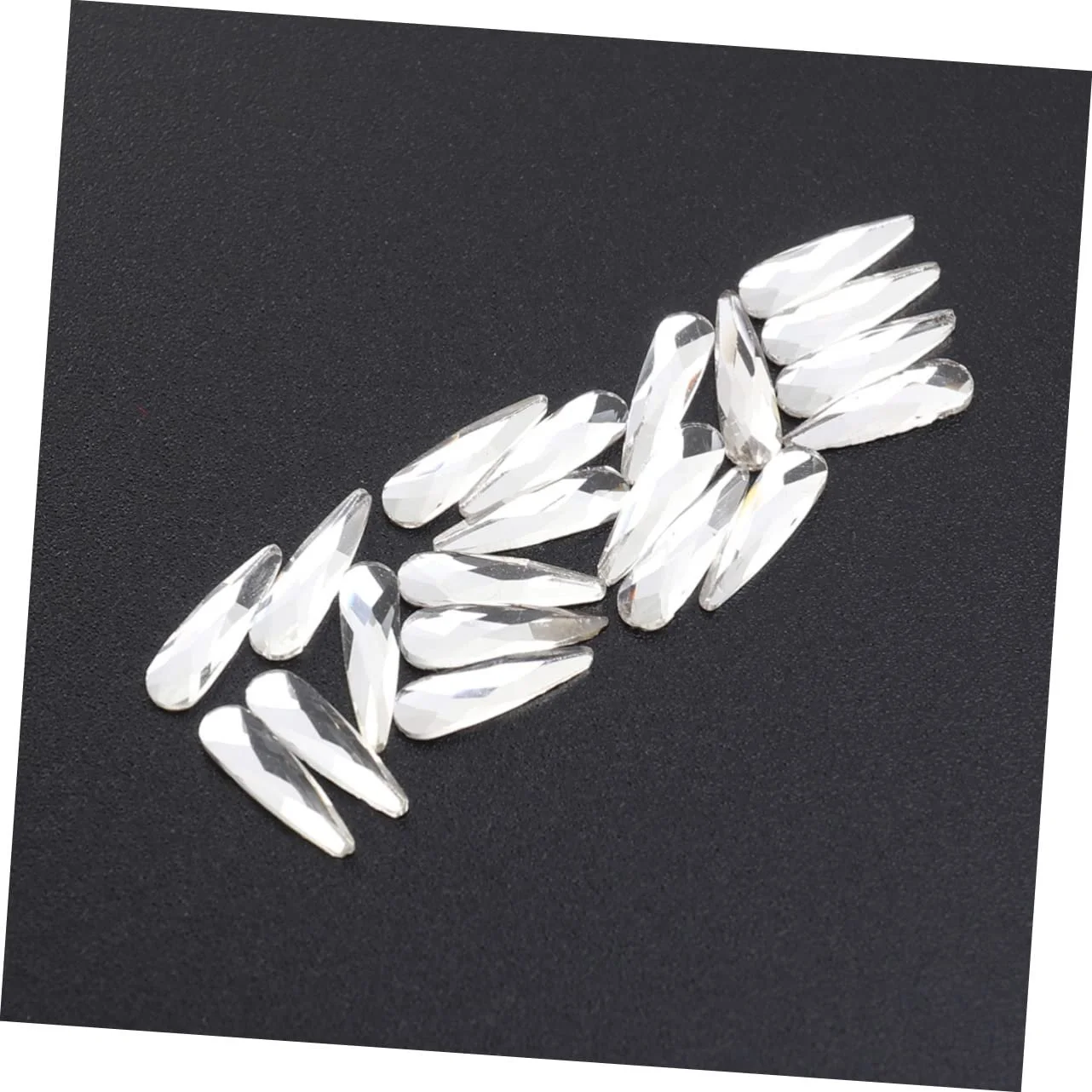 Стрази для нігтів КрапляOOFAN 60 шт. Білий колір, фото №7