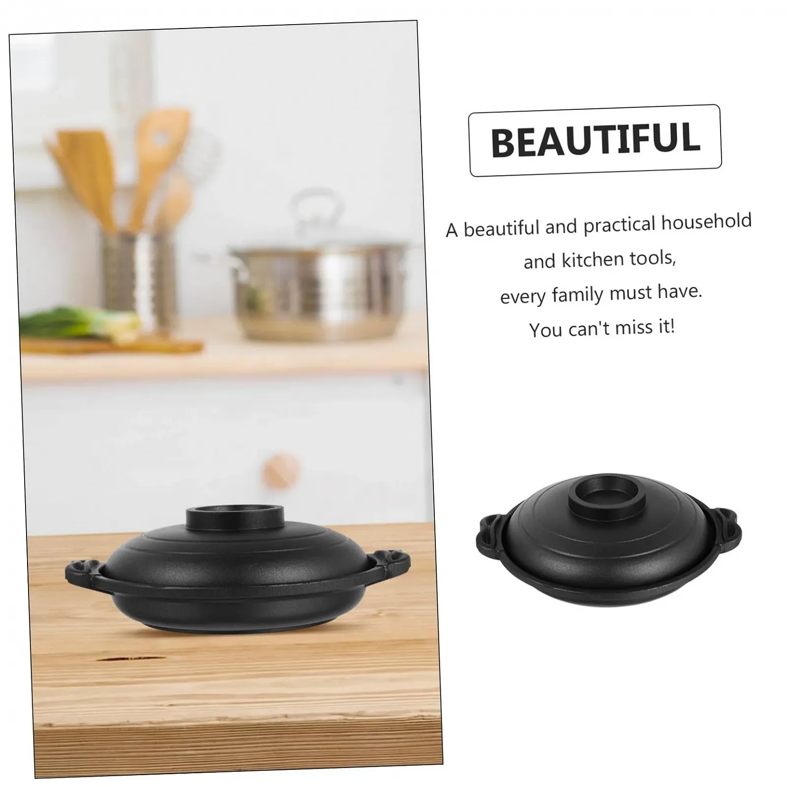 Кастрюля керамическая антипригарная термостойкая, фото №3