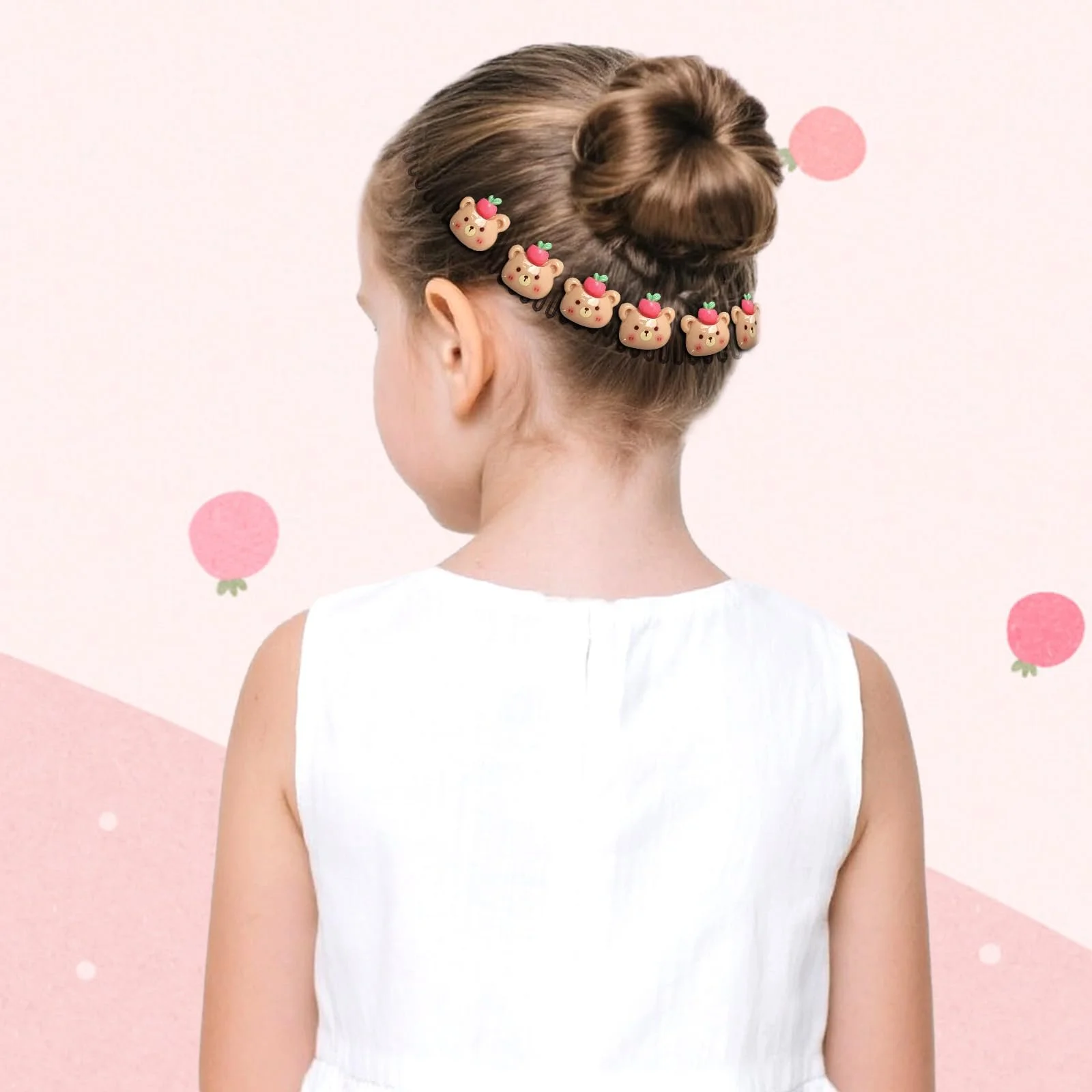 Обруч для волосся з квітами та гребінцем, 4 шт, фото №6