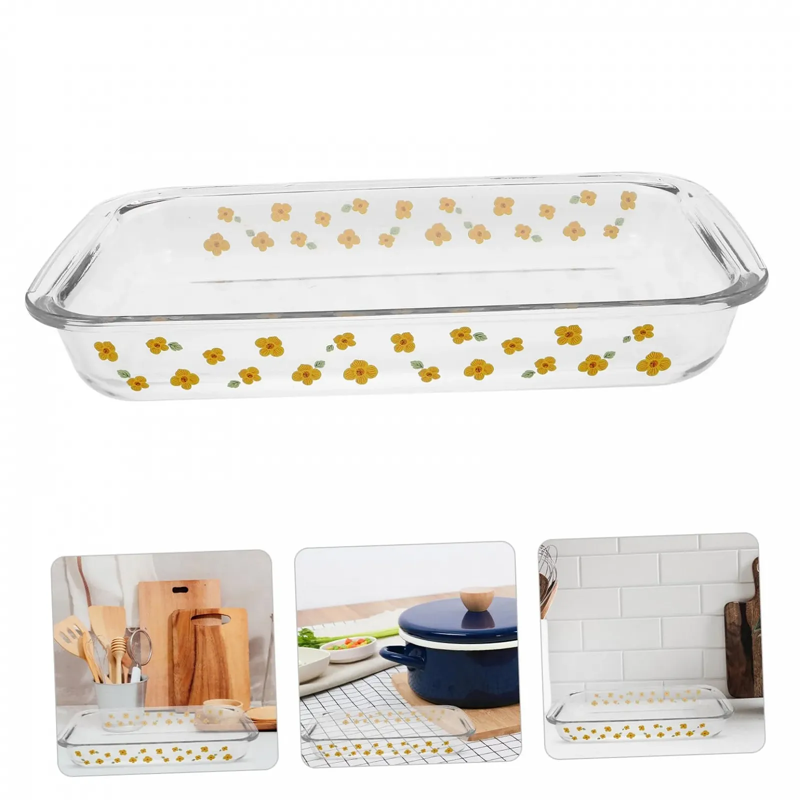 Форма для запекания PRETYZOOM прямоугольная термостойкое стекло для микроволновой печи и духовки, фото №8