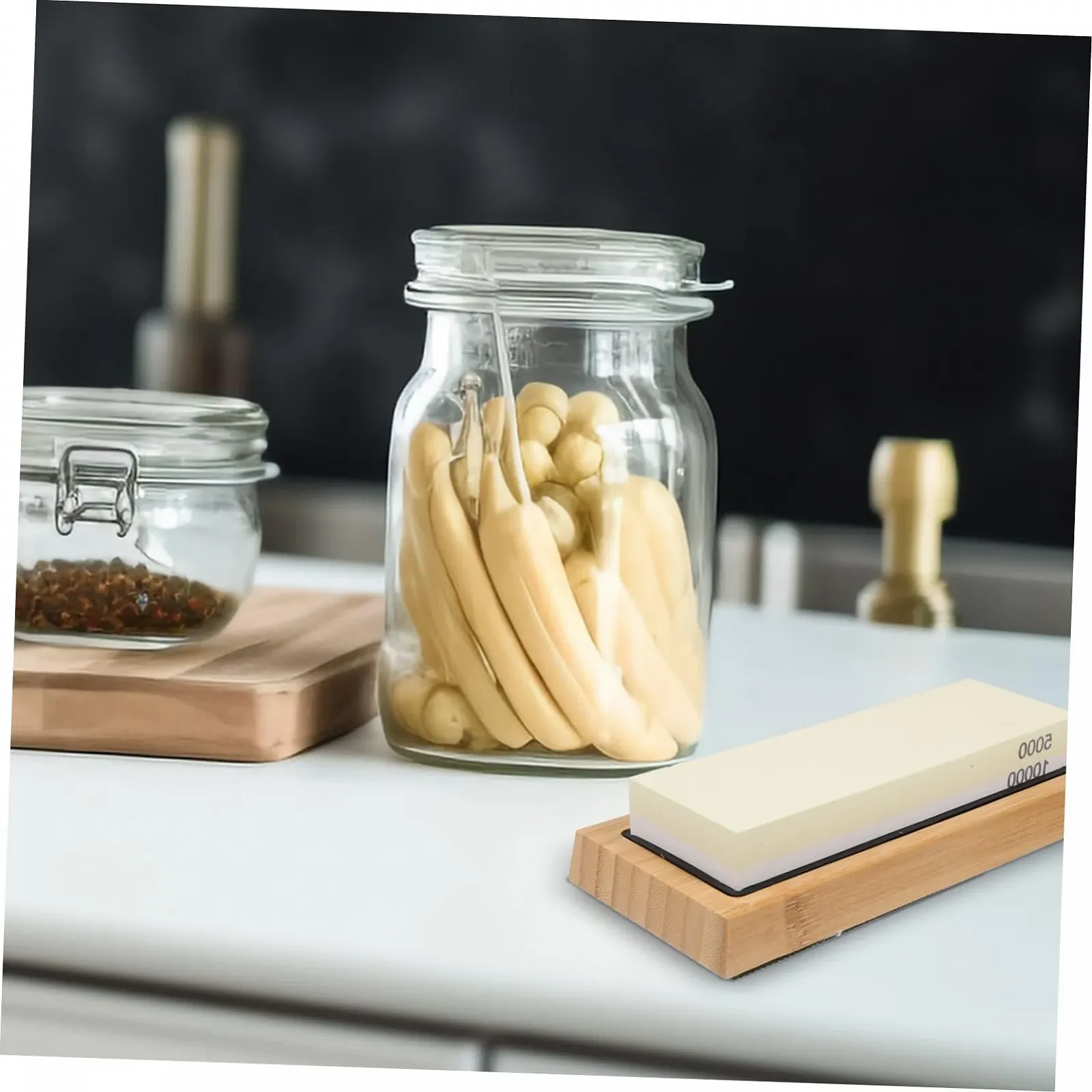 Набір точильних каменів GLEAVI двосторонній з бамбуковою основою, фото №7 Набір точильних каменів GLEAVI двосторонній з бамбуковою основою, фото №7