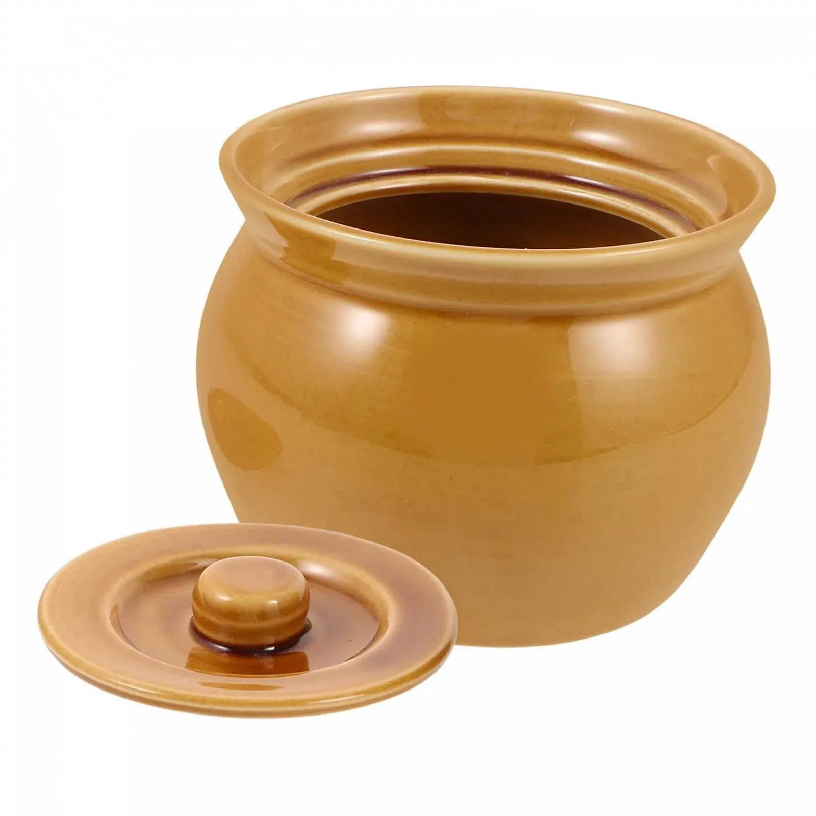 Каструля-керол PRETYZOOM керамічна з кришкою мала для супу та каші, фото №1