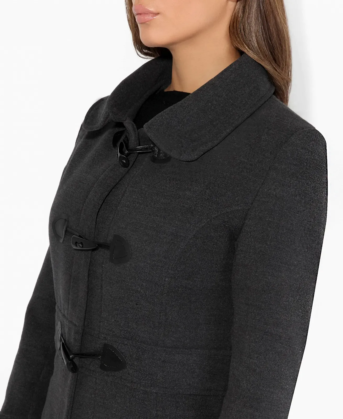 Пальто Krisp Вовна з коміром-стійкою, капюшоном, поясом та ґудзиками, фото №4