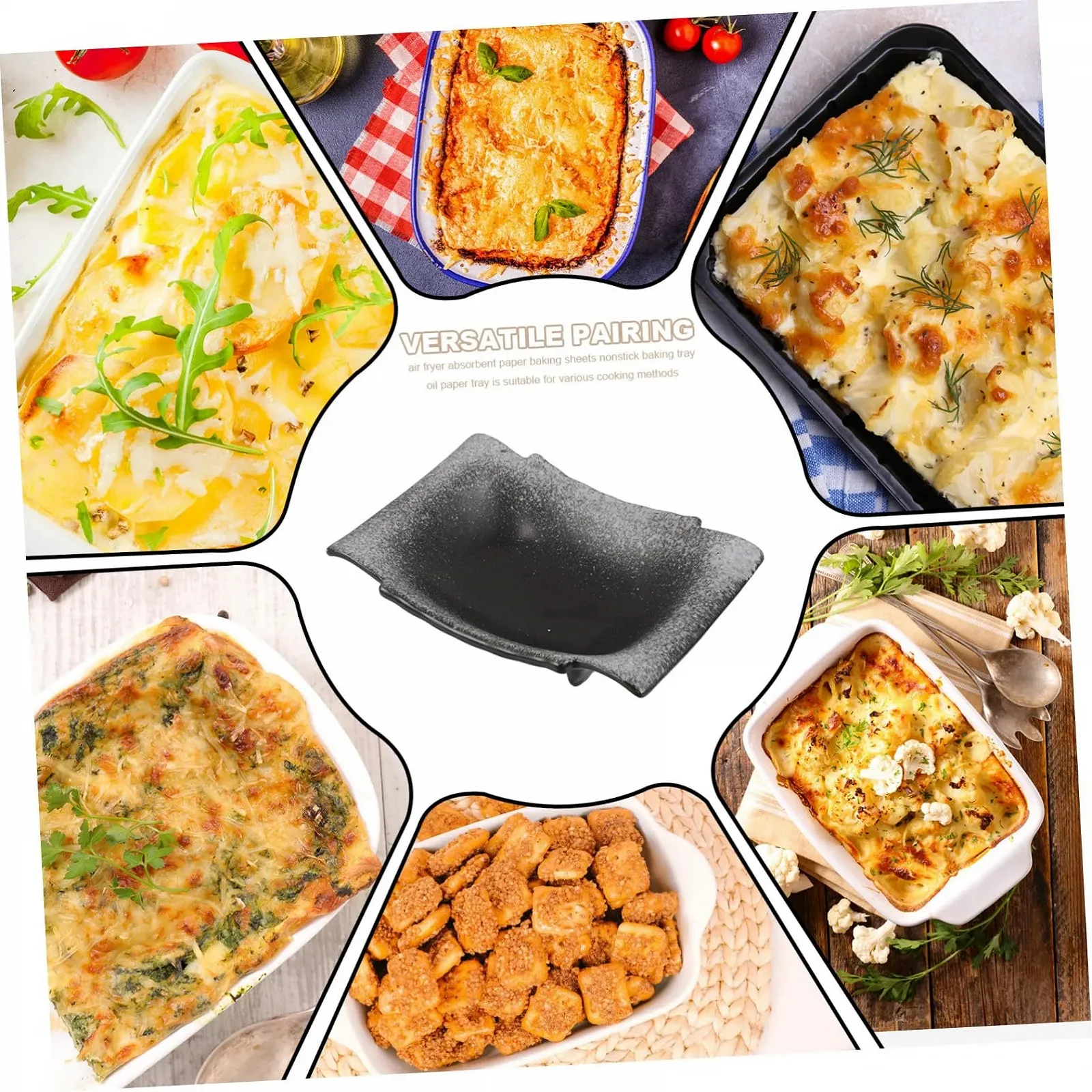 Форма для запікання VALICLUD керамічна прямокутна з ручками в японському стилі, фото №3 Форма для запікання VALICLUD керамічна прямокутна з ручками в японському стилі, фото №3