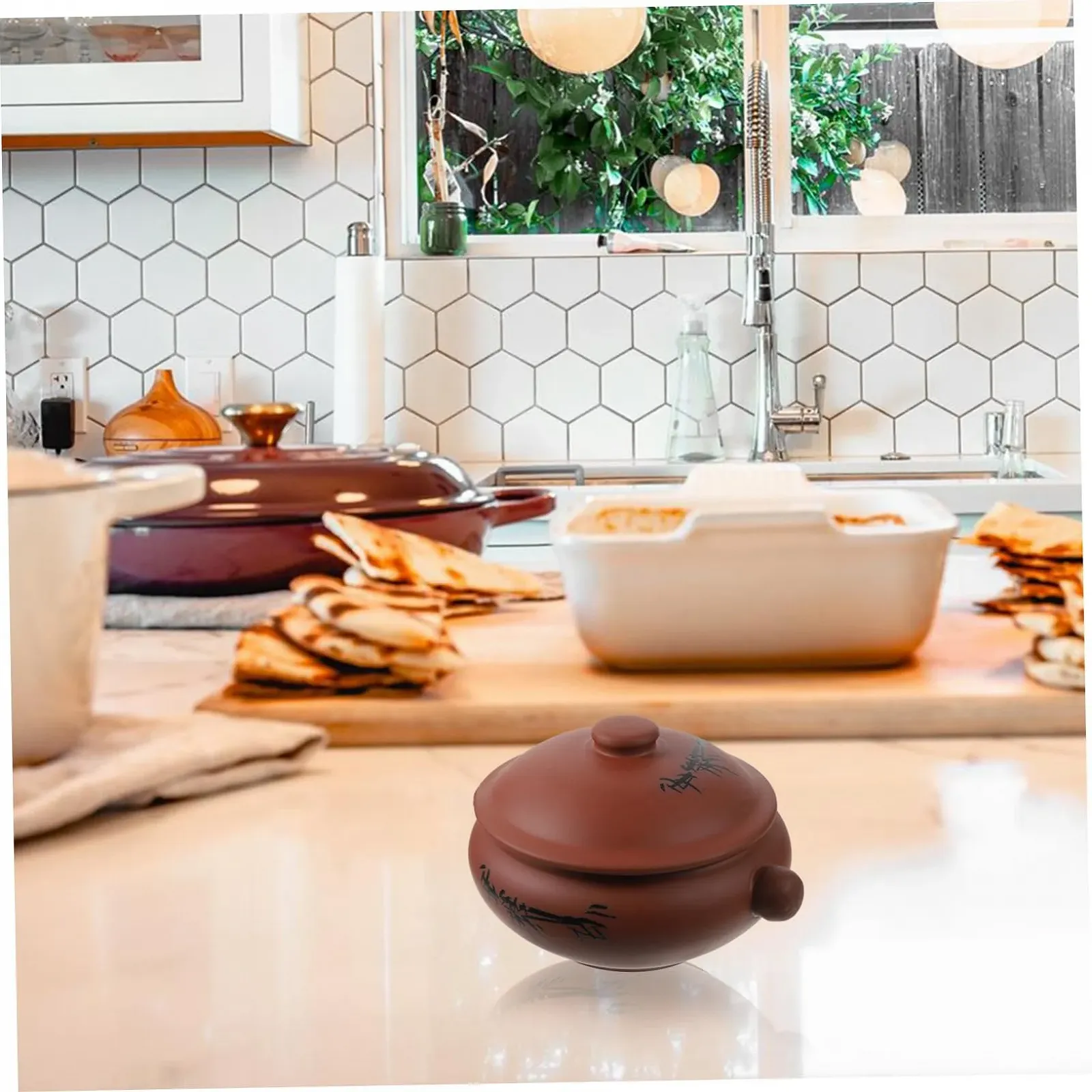 Керамічна каструля Sosoport для приготування на парі супів та каш легка в очищенні, фото №8