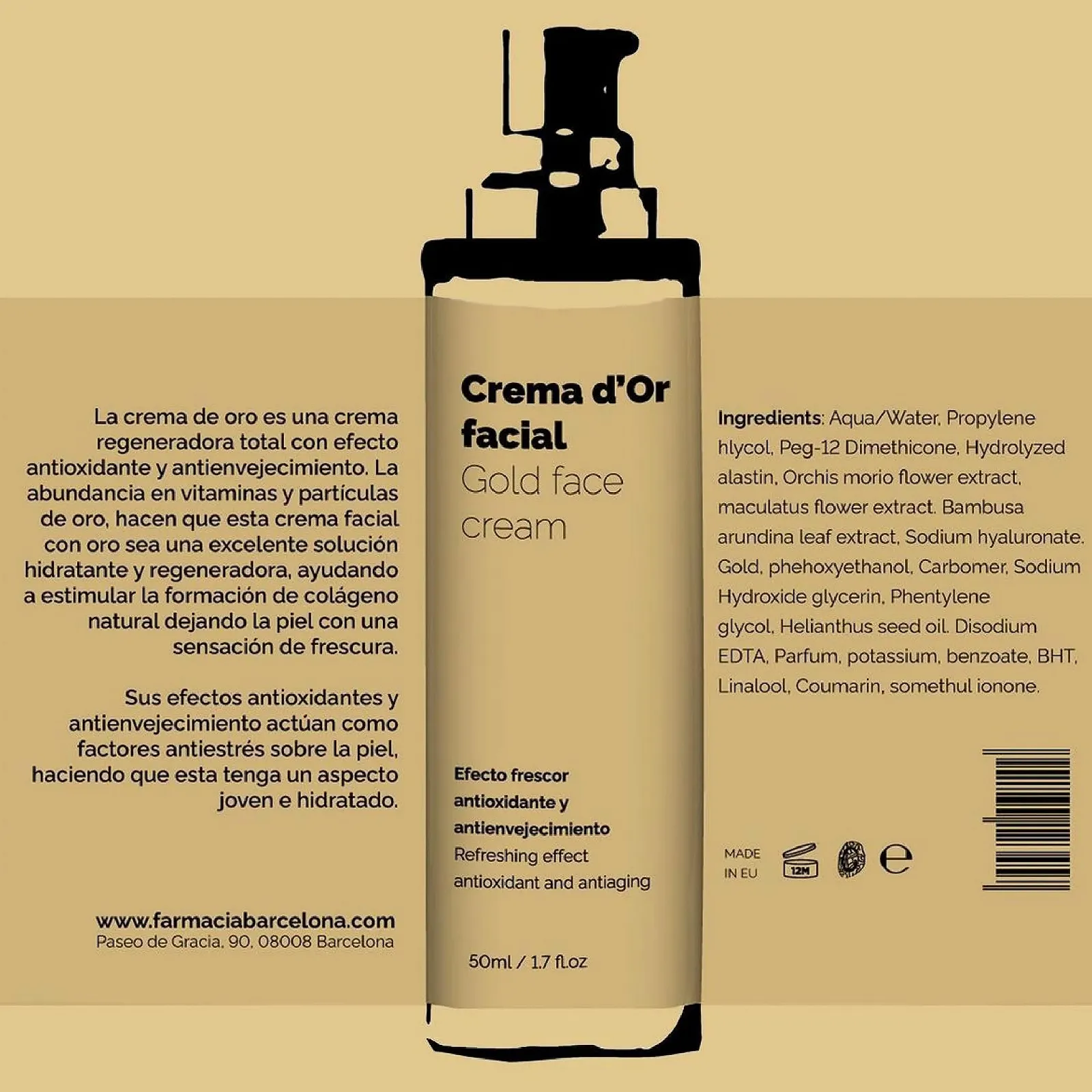 Крем для обличчя Gold Cream 100 мл, фото №3 Крем для обличчя Gold Cream 100 мл, фото №3