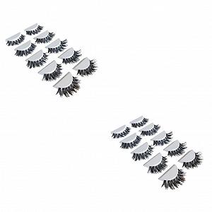 Искусственные ресницы Angoily 10 пар 3D плотность прозрачная основа - Фото 1