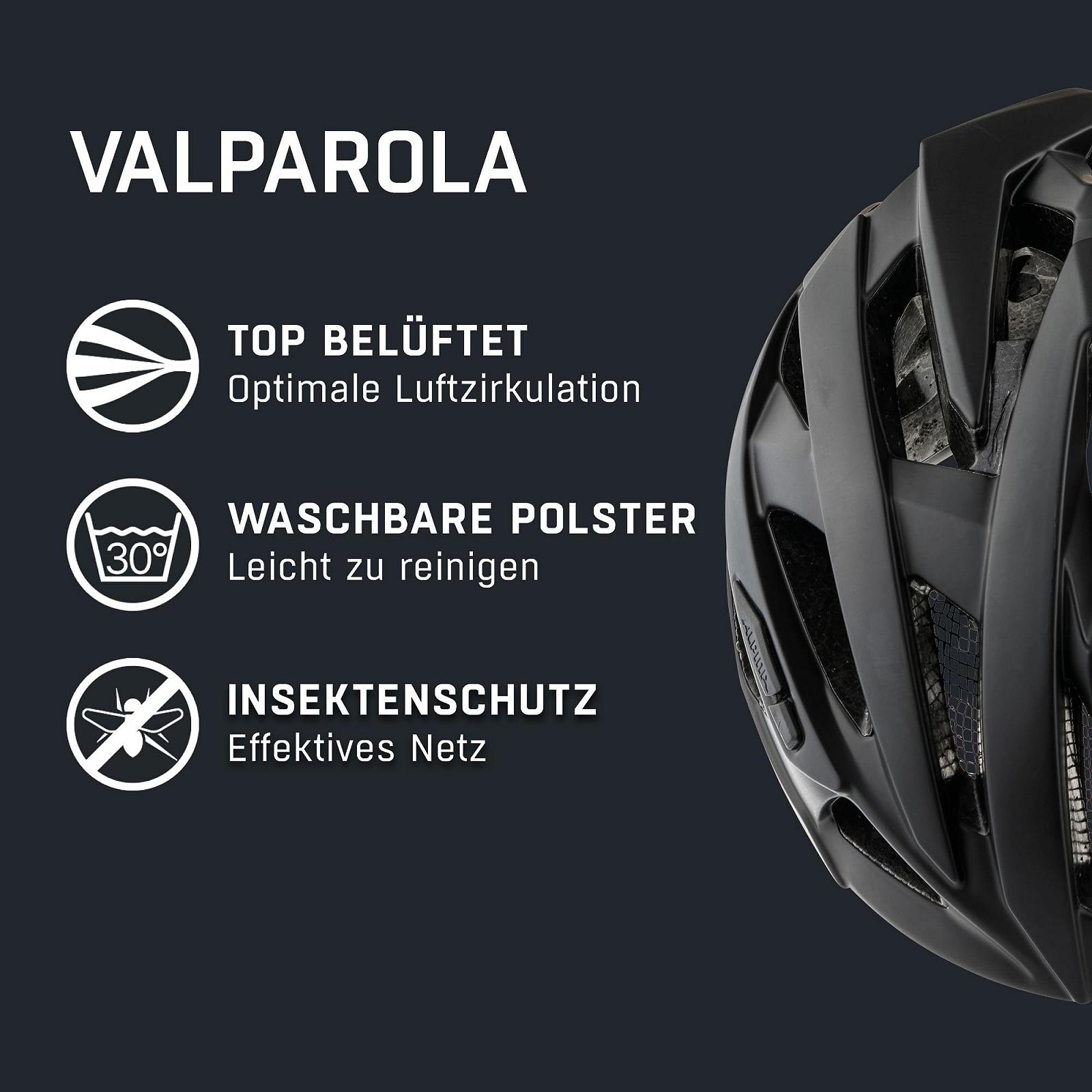 Шлем велосипедный ALPINA Valparola амортизирующий, с оптимальной вентиляцией, легкий, с антибактериальной подкладкой, для взрослых, фото №2