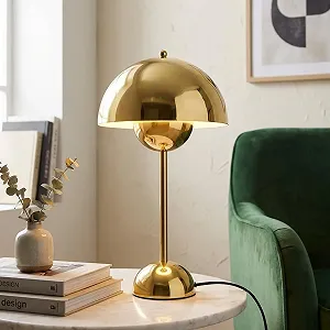 Світлодіодна настільна лампа Barcelona Metal Retro Modern Золотий synthetic.ua - Фото 1