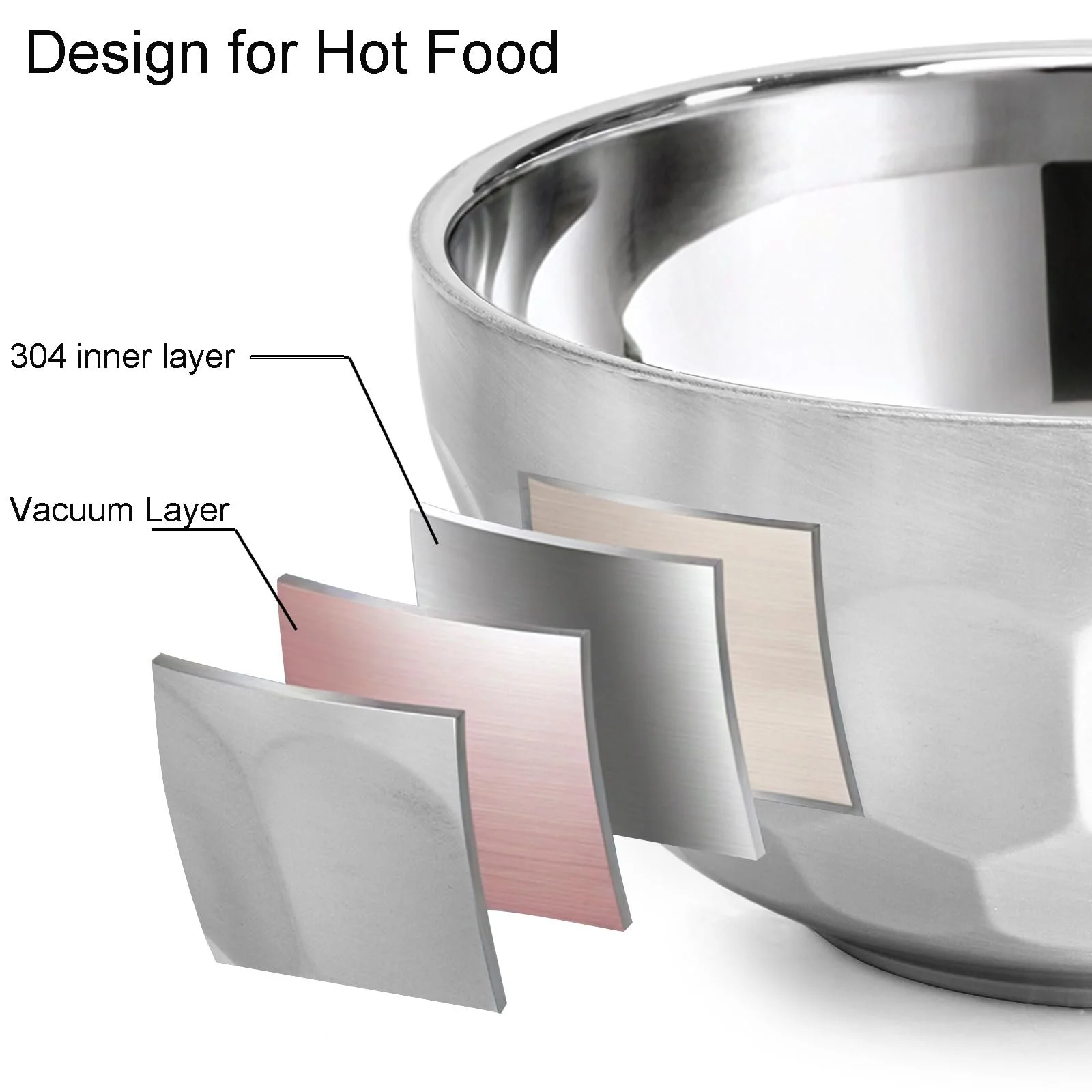 Миска Okllen Набор из 6 мисок из нержавеющей стали 445 мл Двухстенные, фото №6 Миска Okllen Набор из 6 мисок из нержавеющей стали 445 мл Двухстенные, фото №6