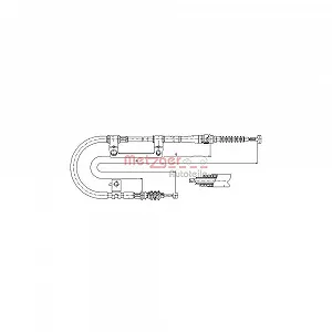 Трос стояночного тормоза METZGER 17.6042 для KIA, задний правый - Фото 1