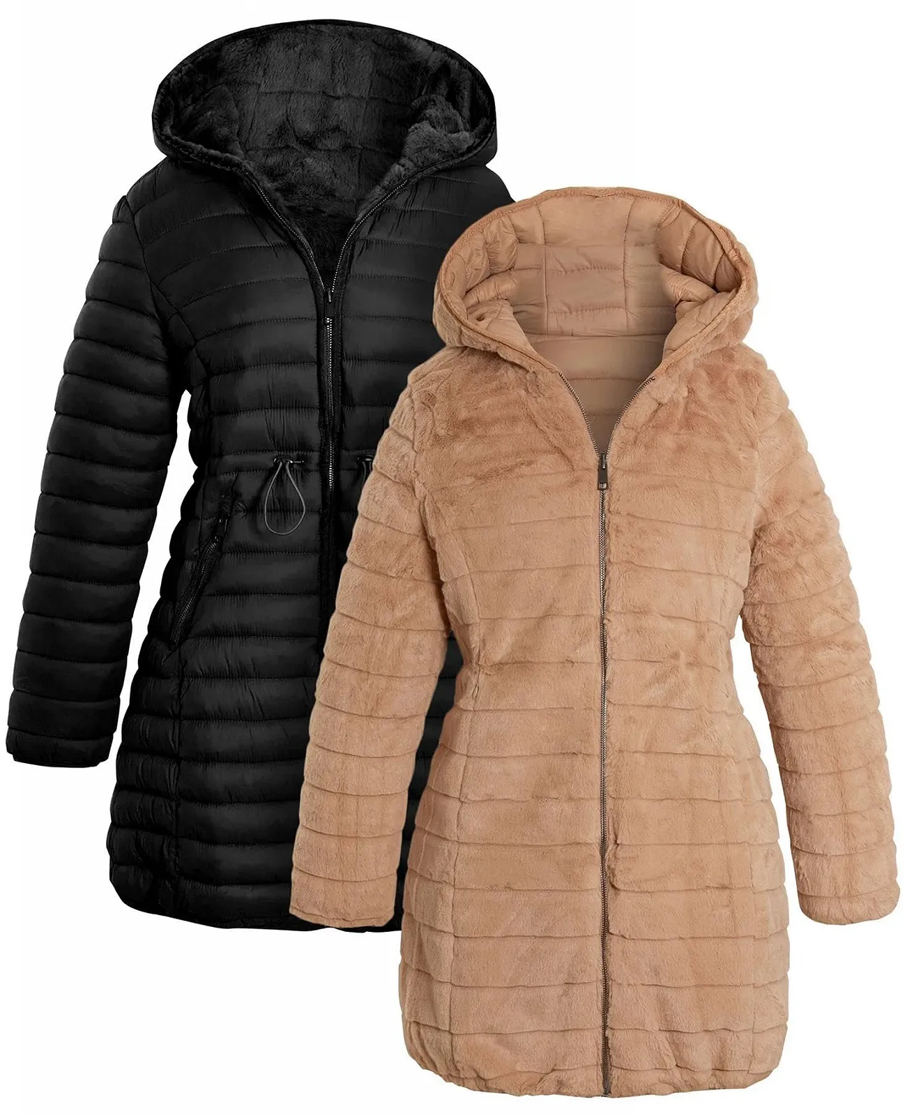 Женское пальто из искусственного меха SS7 Двусторонняя куртка, фото №2 Женское пальто из искусственного меха SS7 Двусторонняя куртка, фото №2