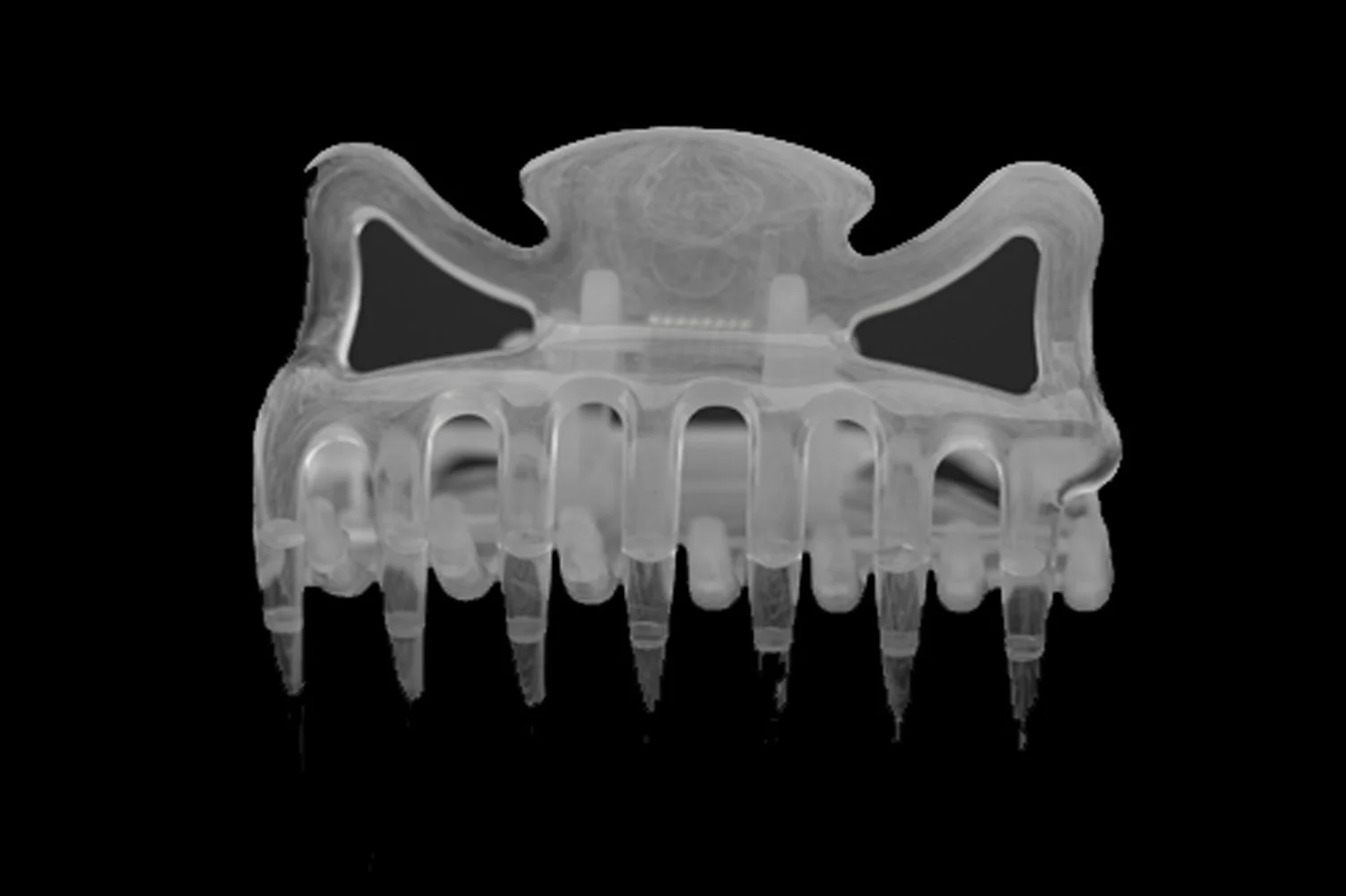 Заколка для волосся WeLoveBeads 6 см, прозора біла, 2 шт, фото №1