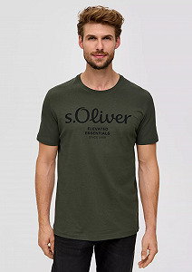 Футболка  à logo imprimé 2139909.79D1 s.Oliver Хакі XL - Фото 1