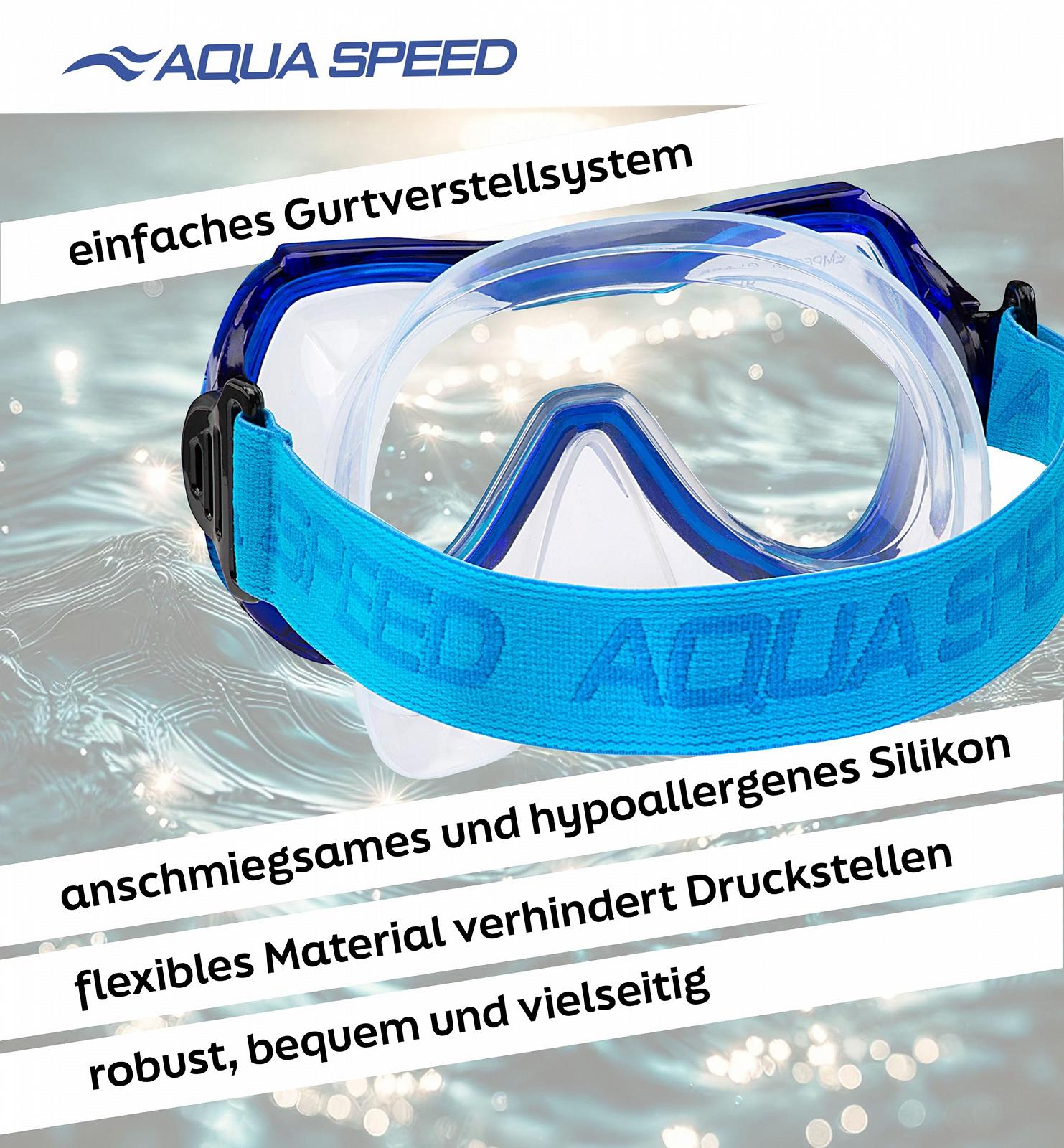 Маска для дайвінгу Aqua Speed Alize FS, дитяча, з одним склом + серветка з мікрофібри, фото №7