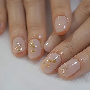 Украшения для ногтей Металл Золото Серебро Листья Мини-заклёпки 3D synthetic.ua - Фото 1