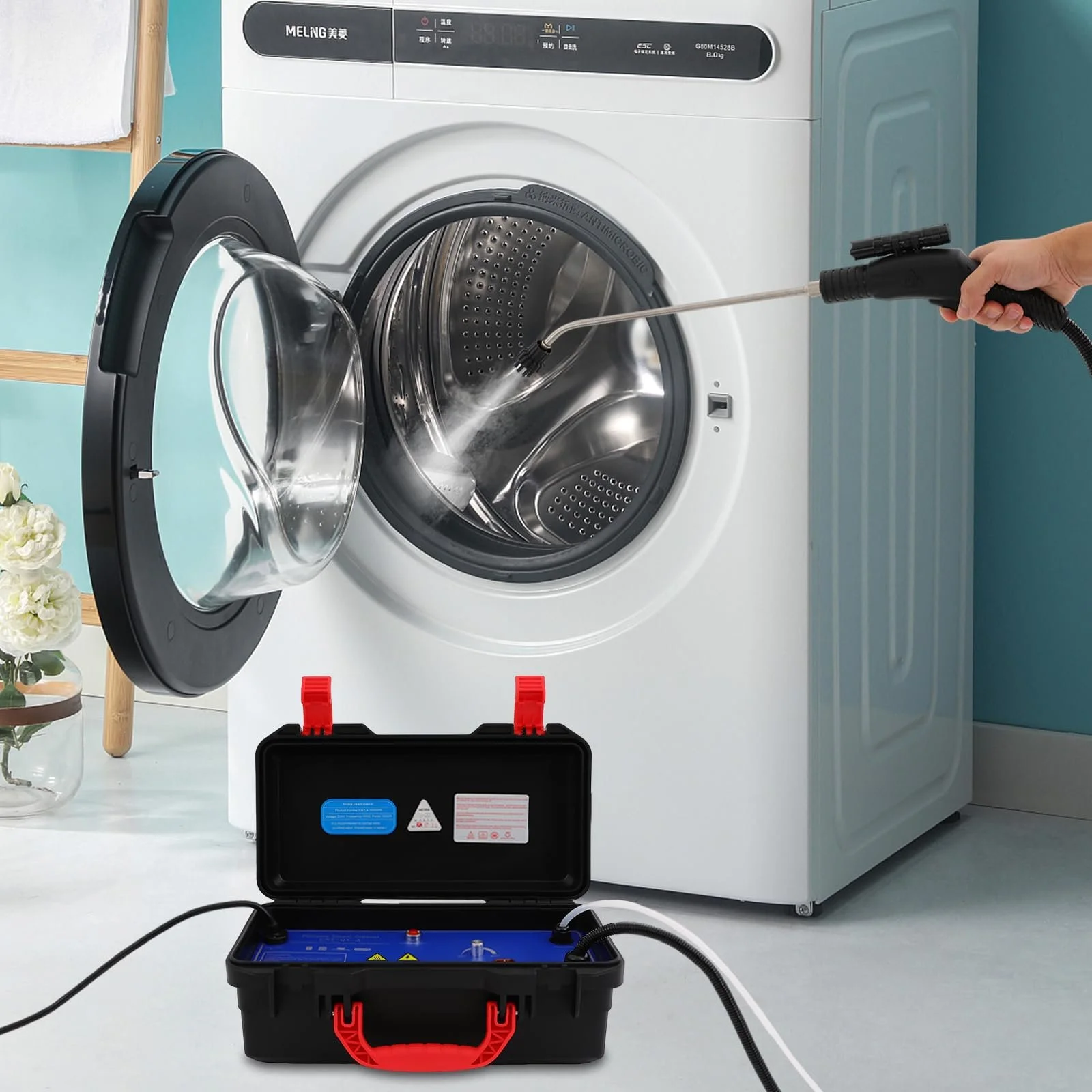 Пароочисник 3000 W 220 V Portable High Temperature Black, фото №6