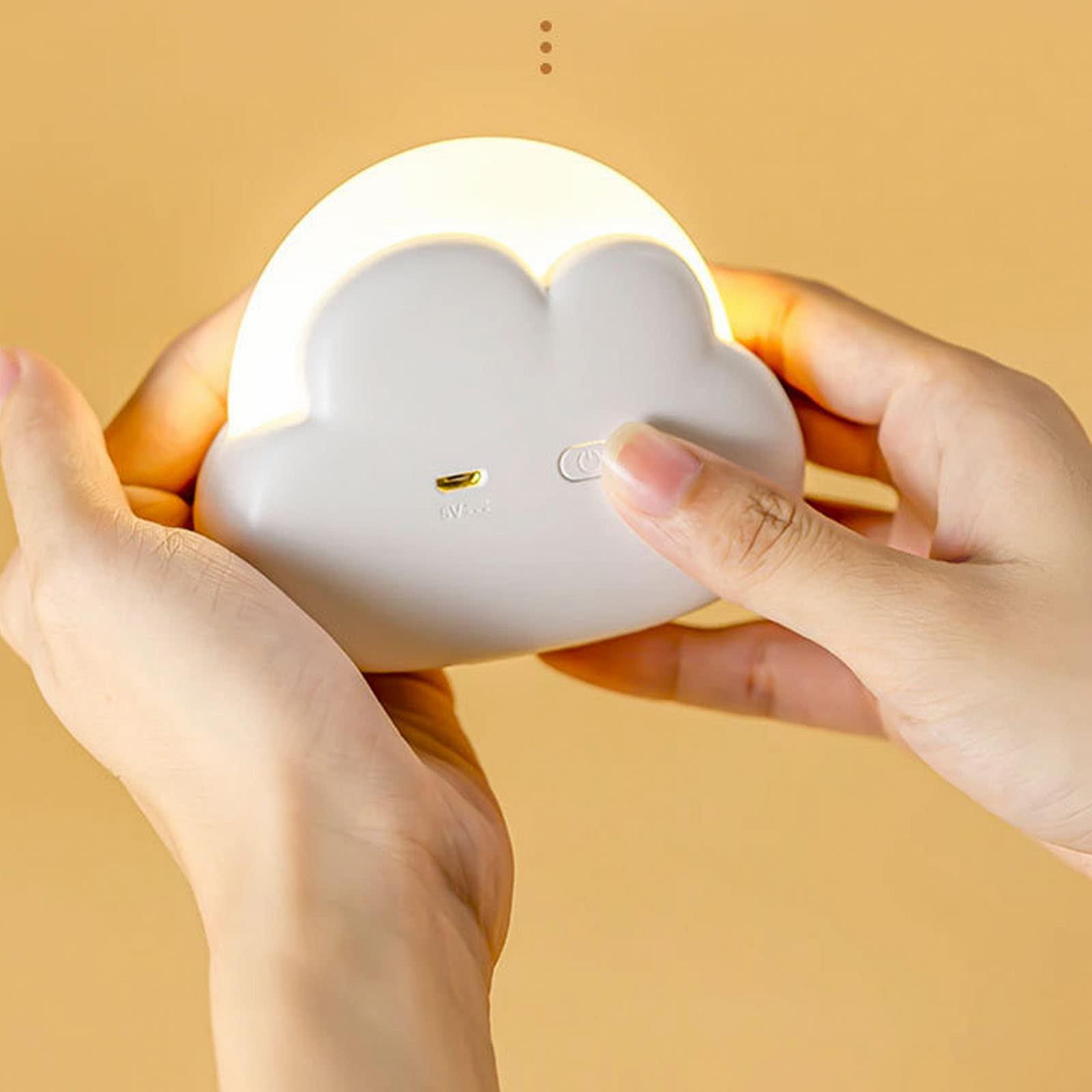 Ночник Spacnana LED Белый Теплый Регулируемый Портативный Мягкий для детской комнаты спальни подарок для малышей, фото №4