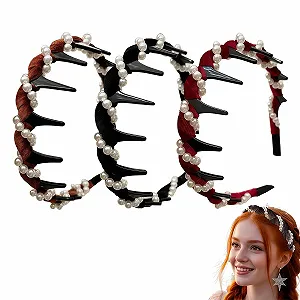 Винтажный набор жемчужных обручей 3 шт - Фото 1