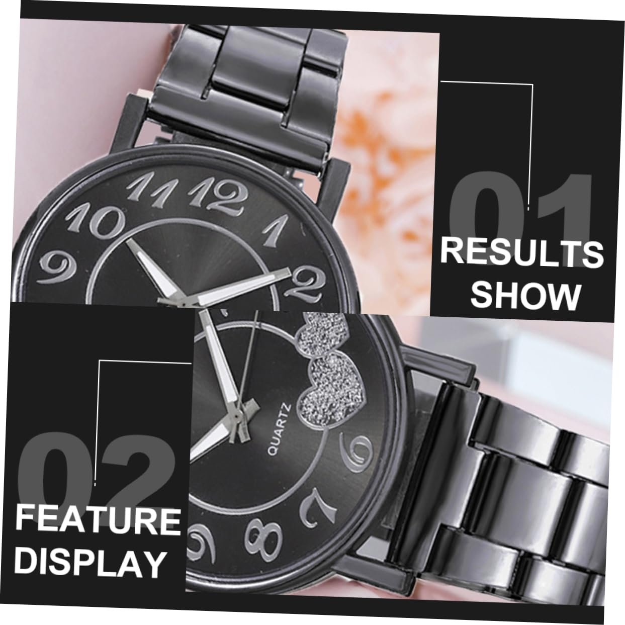 Женские часы LIFKOME с ремешком из нержавеющей стали и дизайном в виде сердца, элегантные деловые часы для женщин, модные для отдыха и подарок, фото №4