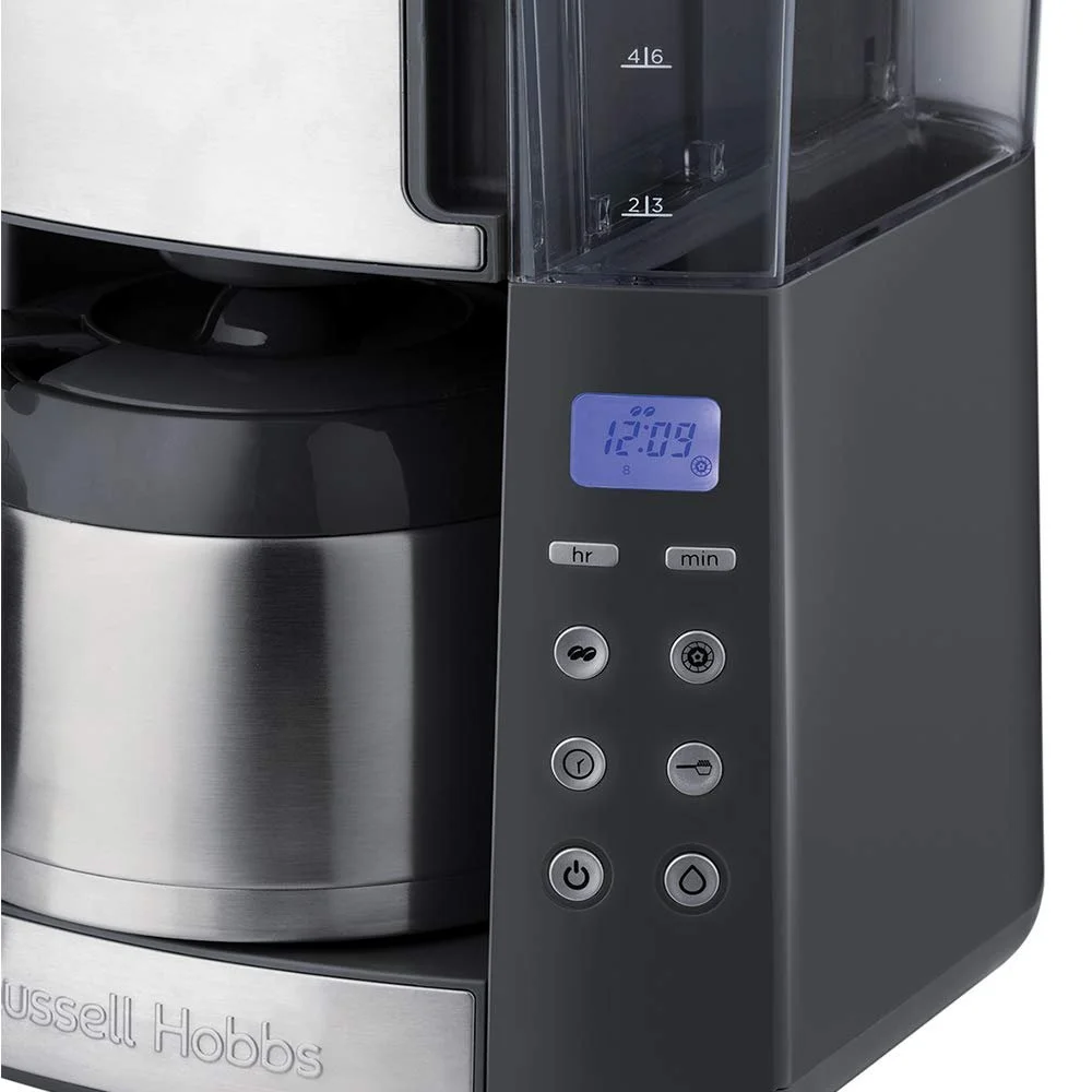 Кофемашина с кофемолкой Russell Hobbs Grind & Brew 25620-56, 10 чашек, цифровой программируемый таймер, 3 уровня помола, 1000 Вт, фото №5 Кофемашина с кофемолкой Russell Hobbs Grind & Brew 25620-56, 10 чашек, цифровой программируемый таймер, 3 уровня помола, 1000 Вт, фото №5