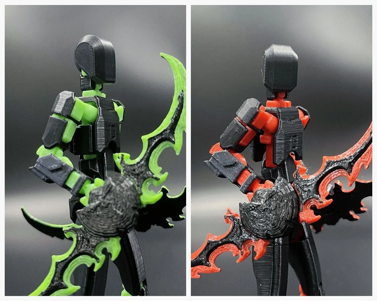 Набор экшн-фигур T13 Titan 13 Dummy 13 Lucky Mobile Robot Nova T-13 3D-печатный многошарнирный Черный, красный, зеленый, фото №8