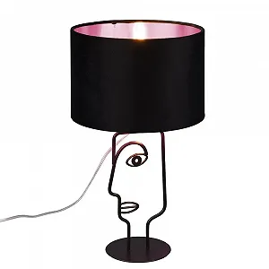 Розумна світлодіодна настільна лампа etc-shop Smart LED димована з керуванням через додаток RGB 8.5 Вт 806 лм висота 42 см чорна металева з тканинним абажуром - Фото 1