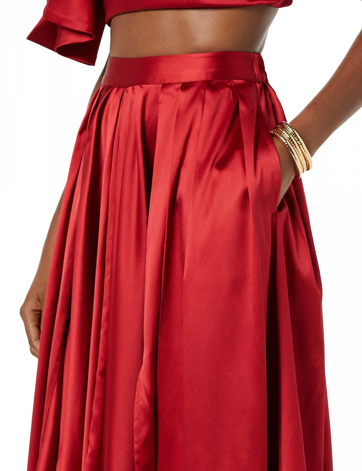 Спідниця максі MAKING THE CUT з драпіруванням та асиметрією, фото №5