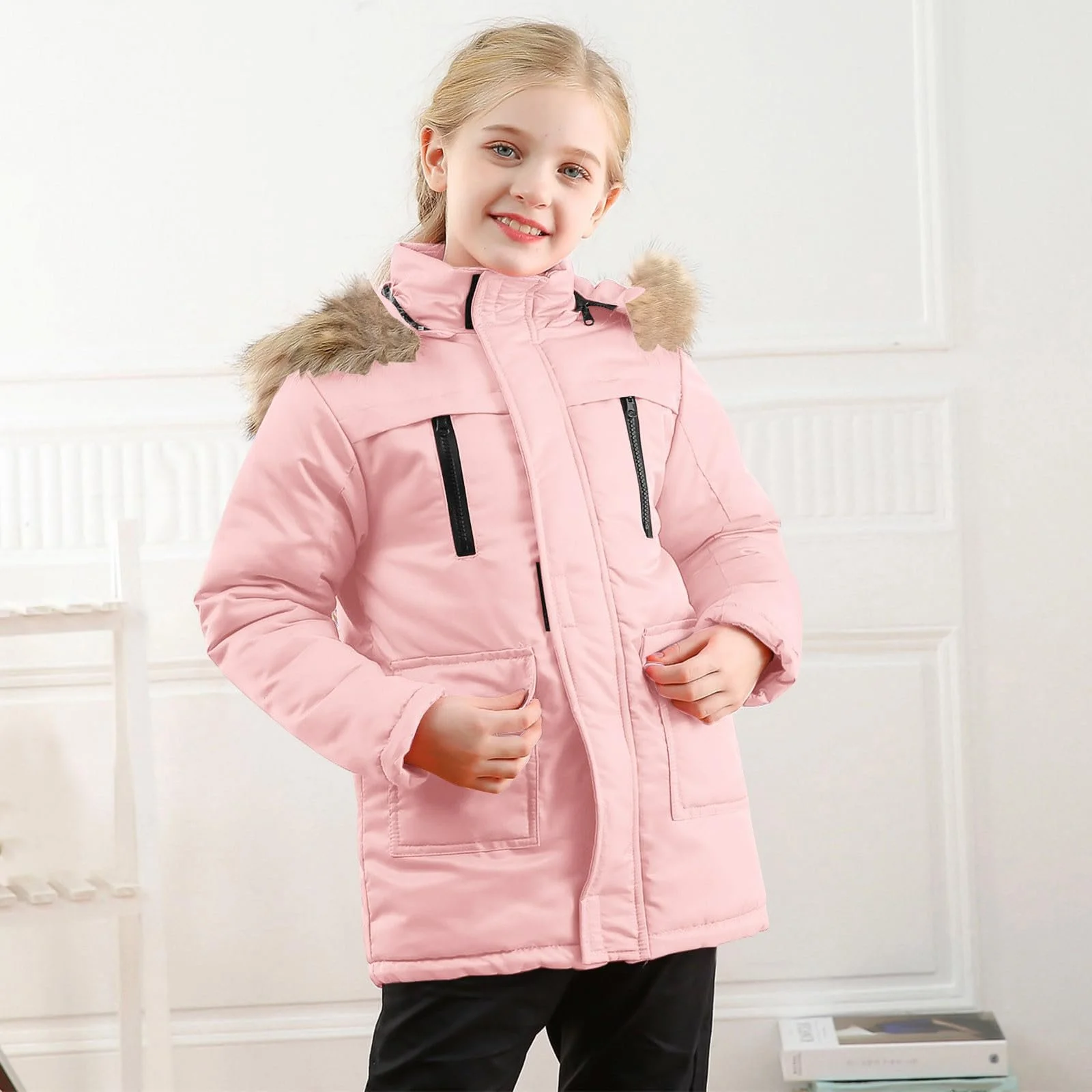 Зимове пальто для підлітків Generisch, зимова парка, фото №3