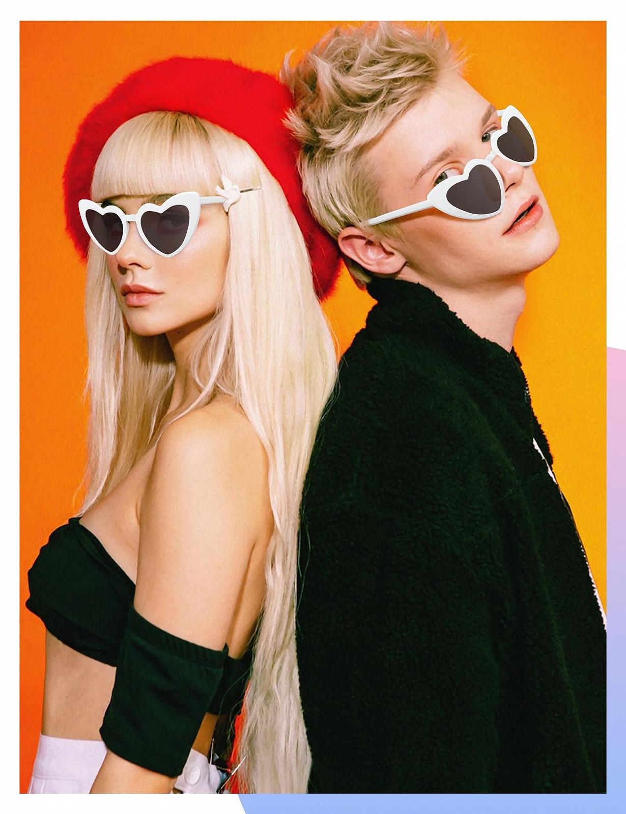 Солнцезащитные очки Сердце Kiiwah, 4 шт, Белый, фото №5