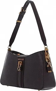 Жіноча сумка через плече Guess Ginevra темно - коричневий synthetic.ua - Фото 1