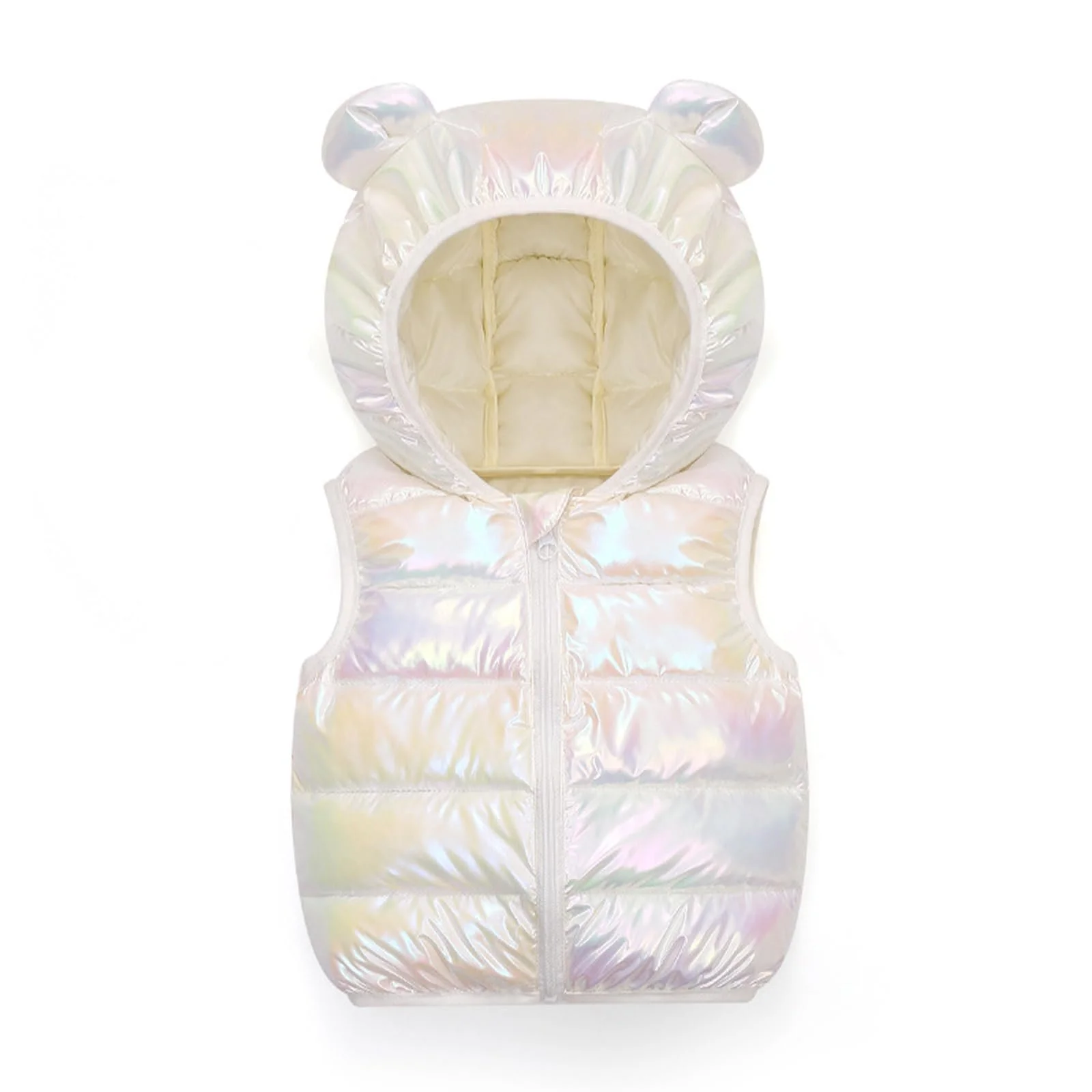 Жилет JiAmy Детский для мальчиков и девочек Зимний Блестящий Легкий Без рукавов Весенний Осенний Зимний, фото №1