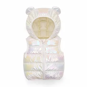 Жилет JiAmy Детский для мальчиков и девочек Зимний Блестящий Легкий Без рукавов Весенний Осенний Зимний - Фото 1