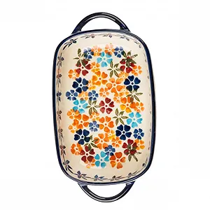 Форма для запікання GLEAVI керамічна з ручками для духовки та мікрохвильової печі - Фото 1