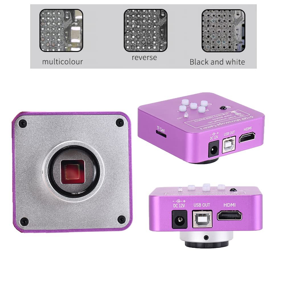 Камера для микроскопа Industrial 51MP 2K 1080P HDMI USB 8X-130X с зум-объективом C-Mount и CMOS-сенсором 5100 пикселей с пультом дистанционного управления, фото №3