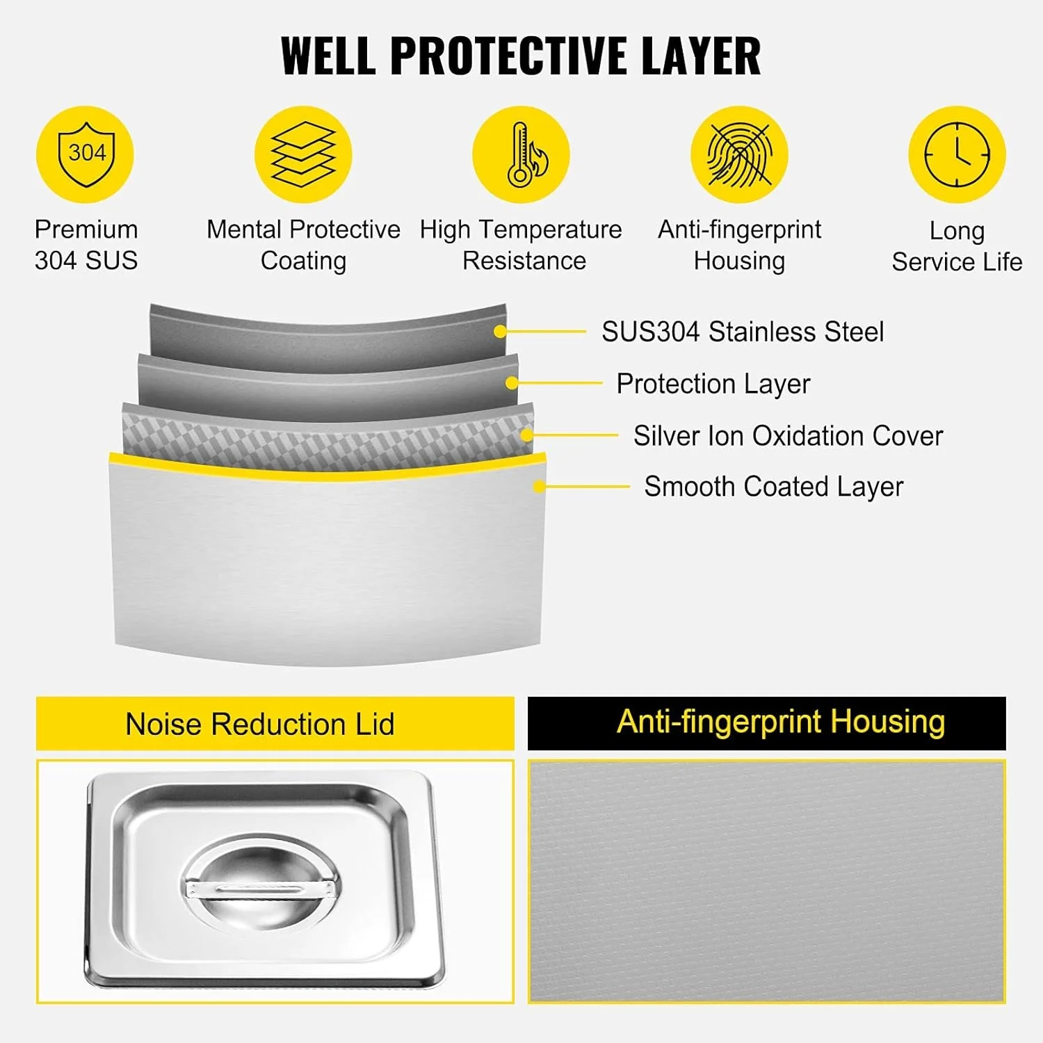Ультразвуковий очисник Vevor JPS-10A 2L Silver, фото №7