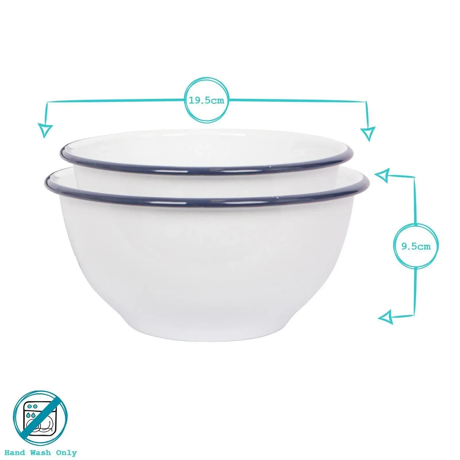 Набор мисок для смешивания Argon Tableware 2 шт. эмалированные Зеленый/Белый, фото №3 Набор мисок для смешивания Argon Tableware 2 шт. эмалированные Зеленый/Белый, фото №3