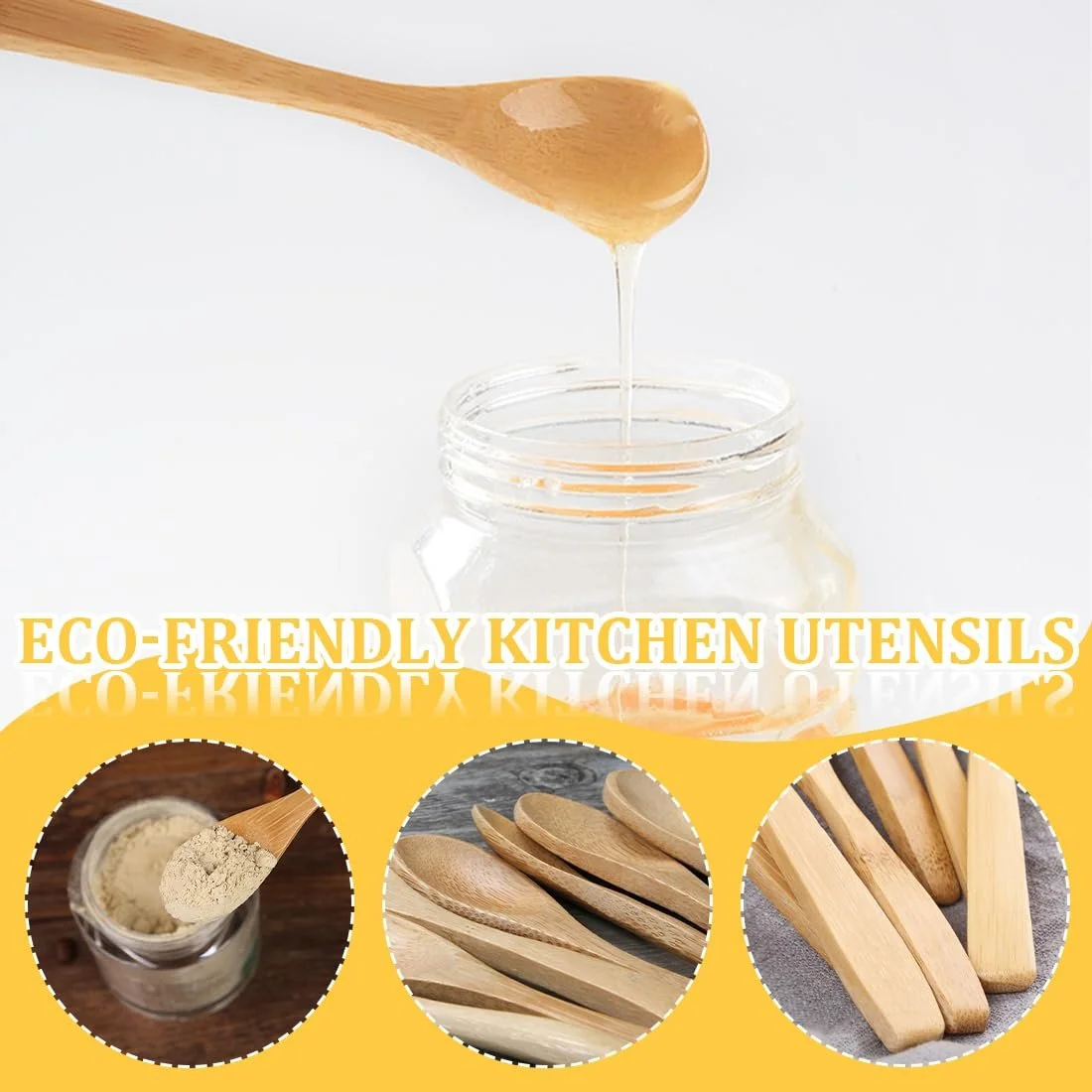 Ложка для супу дерев'яна Набір з 3 штук, фото №3