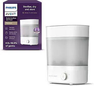 Cтерилізатор Philips Avent Premium / Видаляє 99,9 % бактерій / Білий - Фото 1