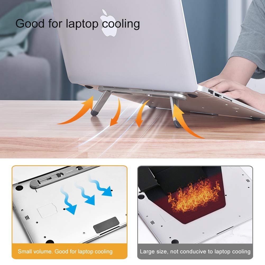 Подставка для ноутбука nediea, мини-складная подставка для ноутбука, подставка для клавиатуры, эргономичный подъемный столик для ноутбука, подставка для ноутбука, совместима с MacBook Air Pro, для ноутбуков 10-15.6 дюймов, фото №3