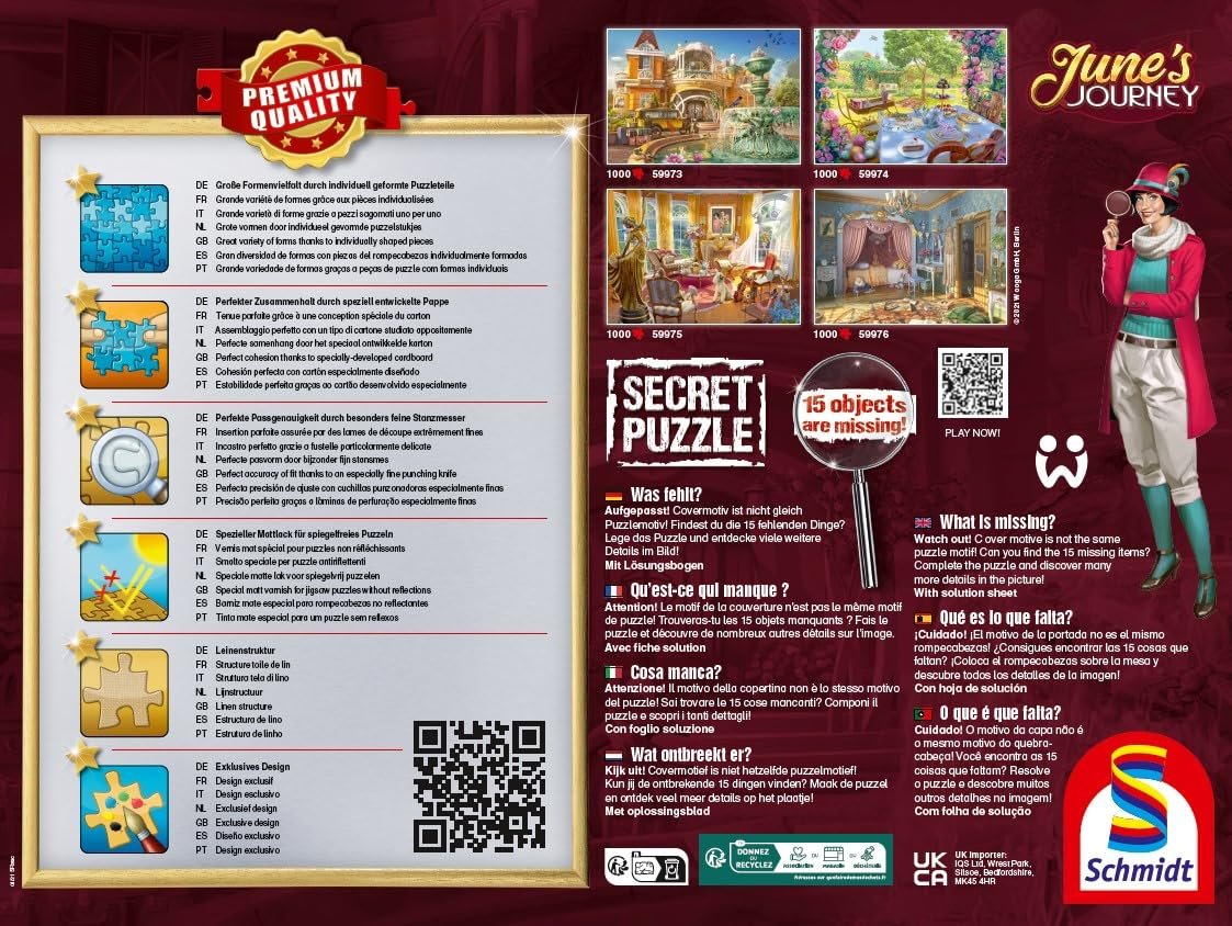 Пазл Schmidt Spiele June's Journey Спальня Джун 1000 элементов, фото №3 Пазл Schmidt Spiele June's Journey Спальня Джун 1000 элементов, фото №3