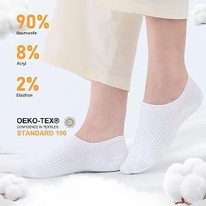 Спортивные носки мужские и женские, 10 пар носков, которые не видно, с нескользящей силиконовой лентой, унисекс, размер 35-38 39-42 43-46 synthetic.ua - Фото 1