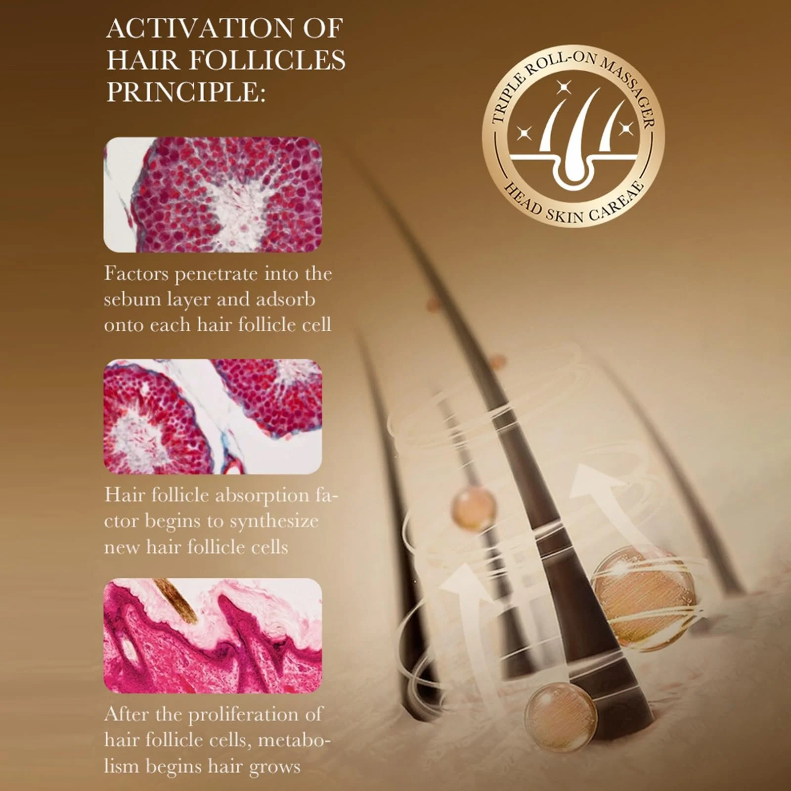 Сироватка для росту волосся, проти випадіння волосся, 2 шт. в упаковці, фото №4