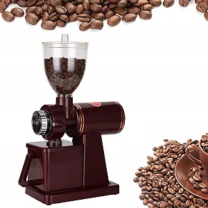 Электрическая конусная кофемолка портативная Smart Grinder из нержавеющей стали с регулируемыми настройками для эспрессо, специй, трав, орехов, зерен (обычный красный 110 В) - Фото 1