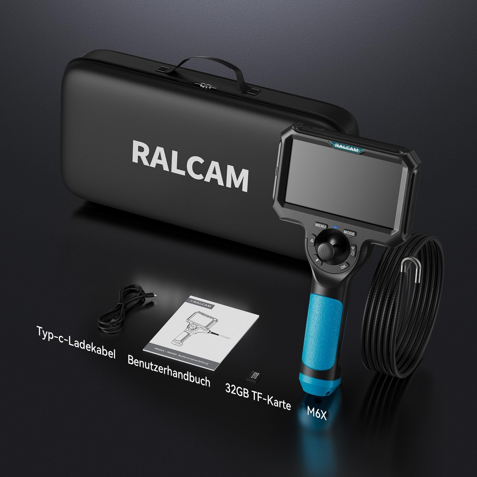 Ендоскоп Ralcam 6.2 mm з камерою, 360°, 1280 x 720, з 6 LED, IP67 водонепроникний, 1 m, фото №9