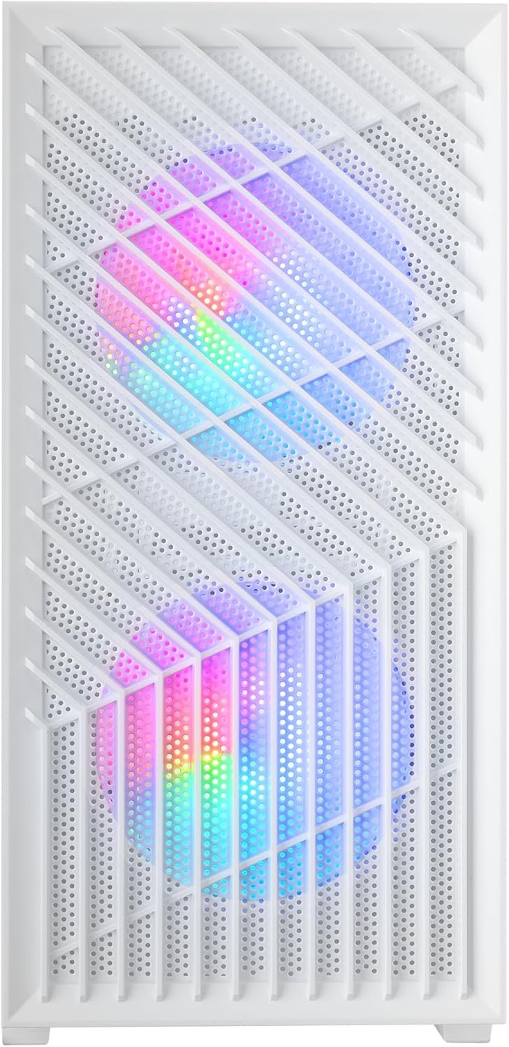 Корпус Mars Gaming MC-VORTEX / без БЖ / Micro-ATX / 3x120mm FRGB / Білий, фото №2