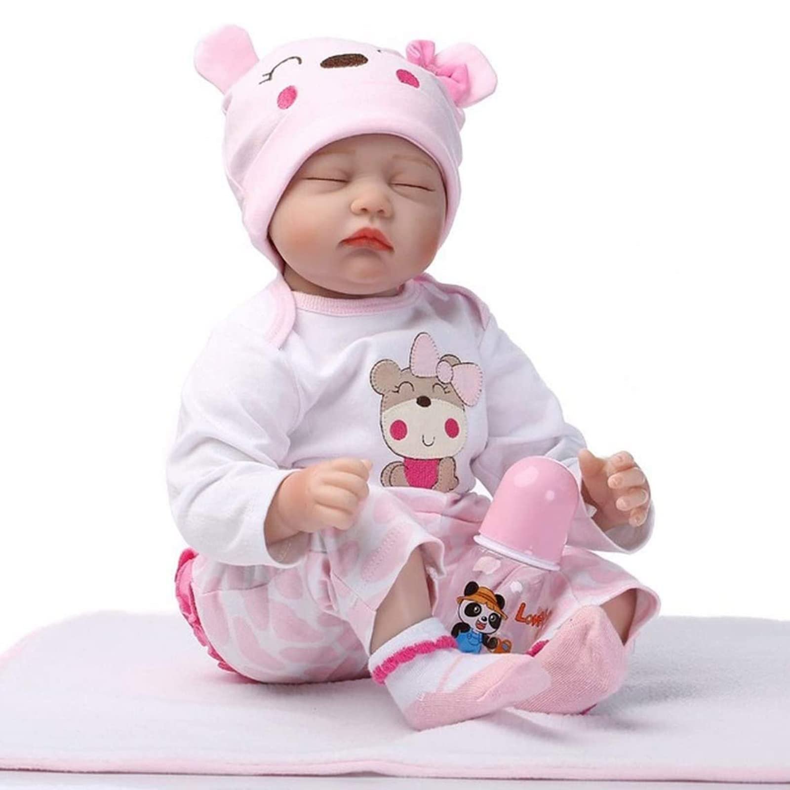 Кукла ZIYIUI Reborn Baby 22-дюймовая 55 см Реалистичная Мягкий Силикон Винил Спящая, фото №5