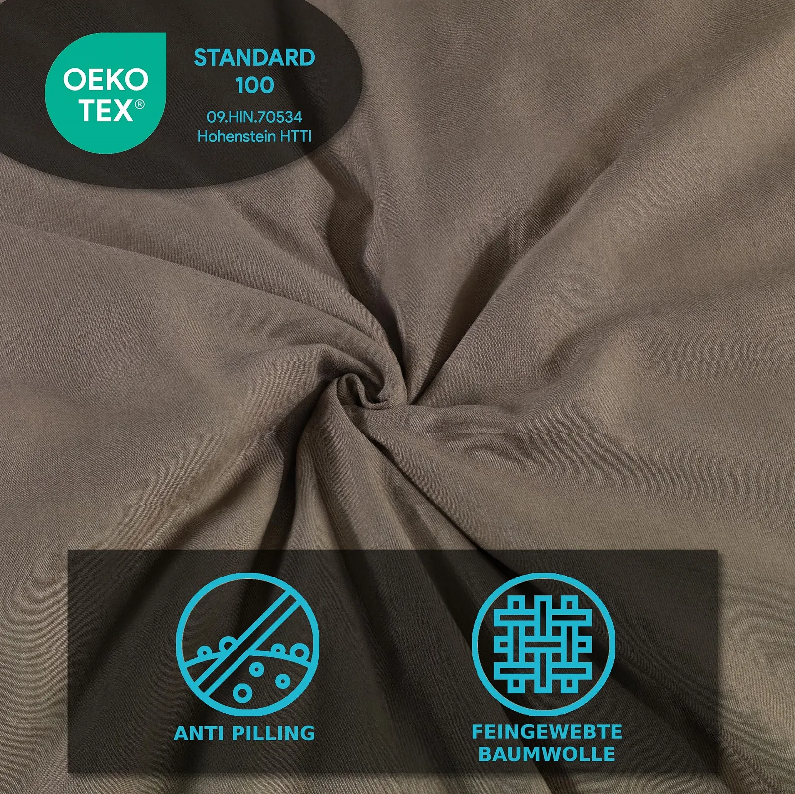 Комплект постільної білизни MALIKA 4 предмети 135 x 200 см + 80 x 80 см мікрофібра Однотонний, фото №3