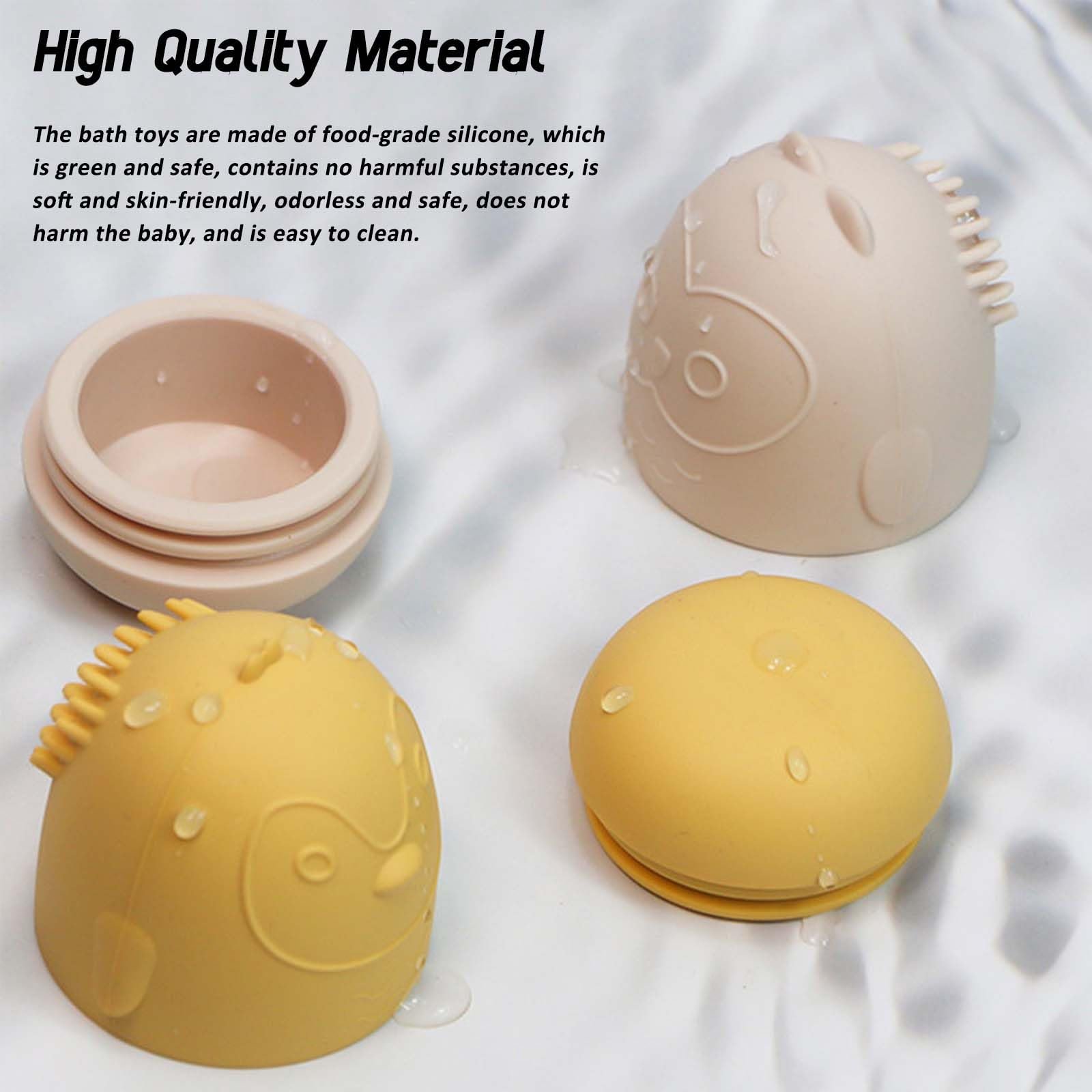 Набор игрушек для ванны Сова, олень, гиппопотам и кот, 4 шт., фото №3